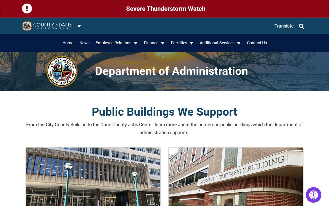 Dane County Public Safety Building where arrest booking records are created