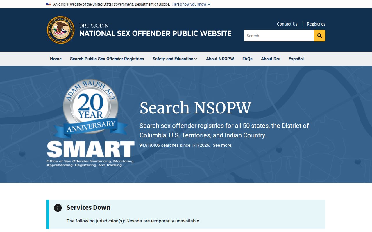 Dane County sex offender search through the national NSOPW portal